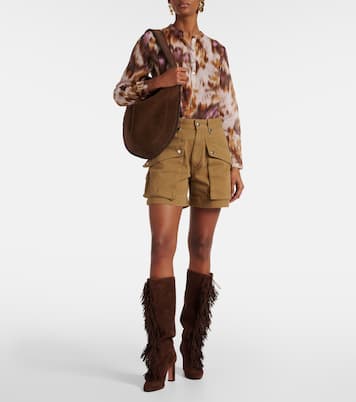 Botas altas Gytane 85 de ante con flecos | Aquazzura