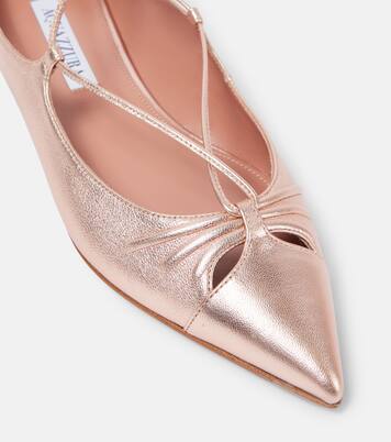 Ballerinas Gabi aus Metallic-Leder | Aquazzura
