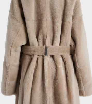 Abrigo de borrego y piel reversible | Brunello Cucinelli