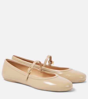 Carla patent leather Mary Jane flats | Gianvito Rossi