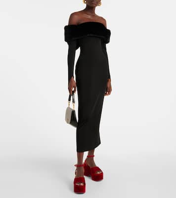 Velvet wedge sandals | Gianvito Rossi