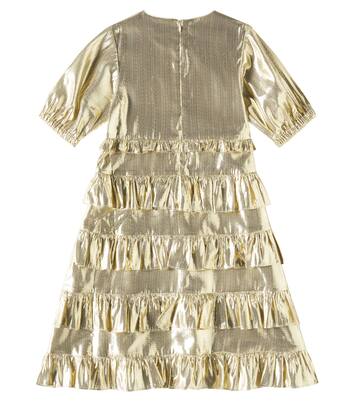 Lamé ruffled dress | Self-Portrait Kids