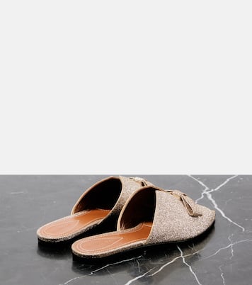 Tux glitter leather mules | Zimmermann
