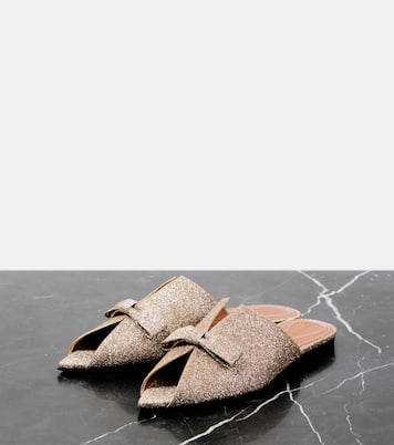 Tux glitter leather mules | Zimmermann