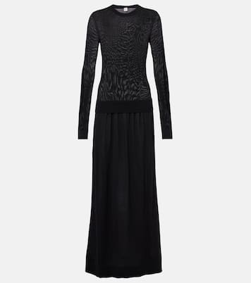 Abito lungo in cupro e seta | Toteme