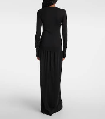 Abito lungo in cupro e seta | Toteme