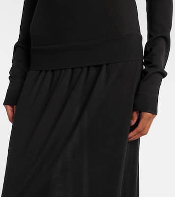 Abito lungo in cupro e seta | Toteme