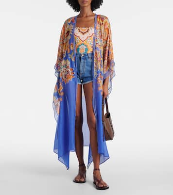 Printed cotton and silk beach cover-up | Etro