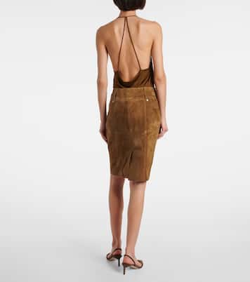 Bleistiftrock aus Veloursleder | Tom Ford