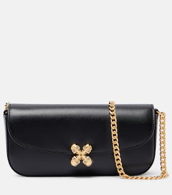 Skull Flower leather shoulder bag | McQueen