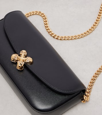 Skull Flower leather shoulder bag | McQueen