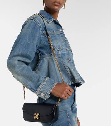 Skull Flower leather shoulder bag | McQueen