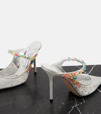 Bing Daisy 100 embellished mesh mules | Jimmy Choo