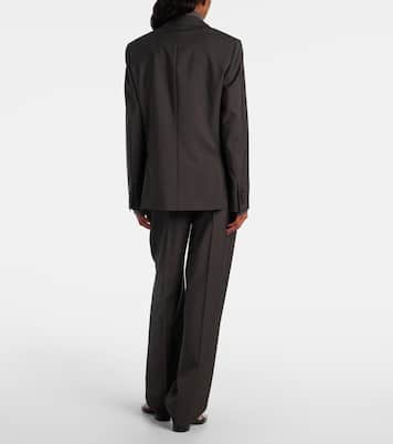 High-Rise-Hose Mikkela aus Wolle und Mohair  | The Row