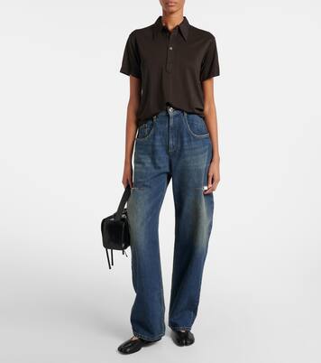 Distressed barrel-leg jeans | Maison Margiela