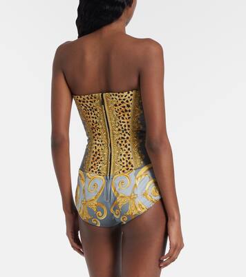 Printed cotton corset bodysuit | Versace