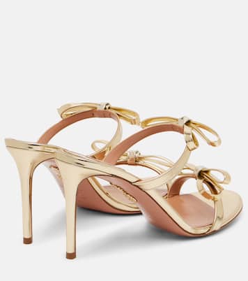 Sandalen Soave 85 aus Metallic-Lederimitat | Aquazzura