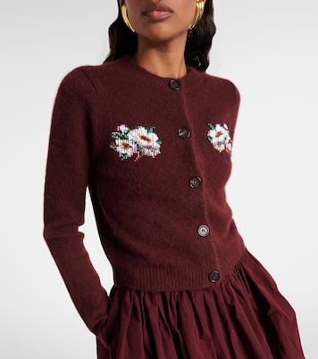 Verzierter Cardigan aus Kaschmir und Baumwolle | Shushu/Tong