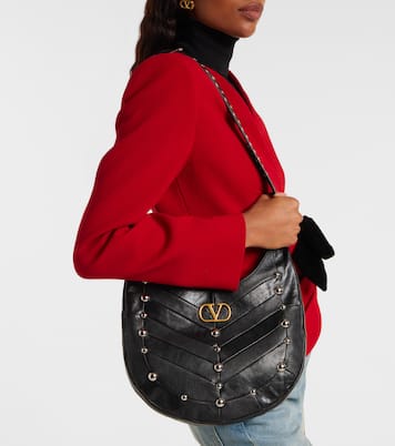 Medium studded leather shoulder bag | Valentino Garavani