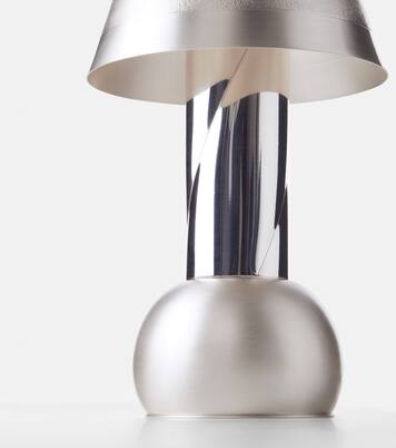Silver-plated metal table lamp (EU plug) | Natalia Criado
