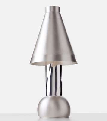 Silver-plated metal table lamp (EU plug) | Natalia Criado