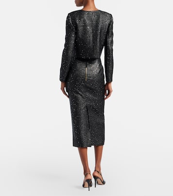 Bleistiftrock aus Tweed mit Pailletten | Carolina Herrera