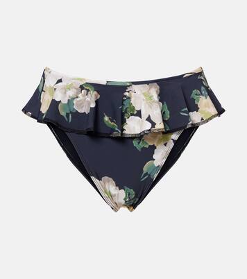 Tamarindo Liz floral ruffled bikini bottoms | Montce