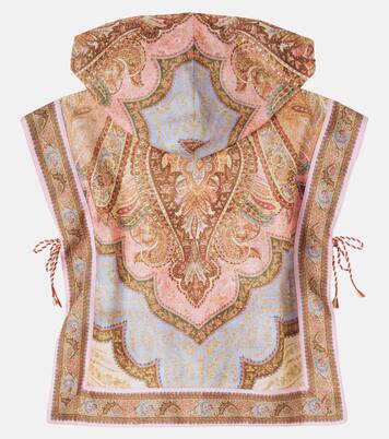 Awaken hooded cotton poncho | Zimmermann Kids