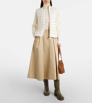 Down-paneled virgin wool cardigan | Moncler