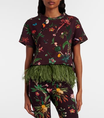 T-Shirt La Scala aus Baumwolle mit Federn | La DoubleJ