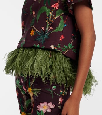 T-Shirt La Scala aus Baumwolle mit Federn | La DoubleJ