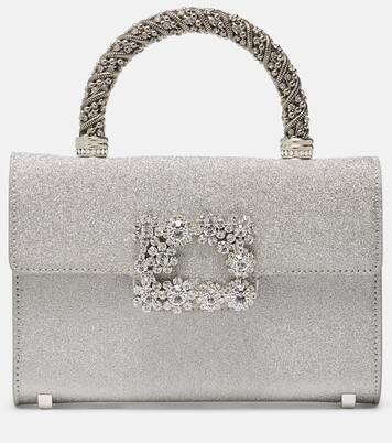 Jewel Efflorescence Mini glitter tote bag | Roger Vivier