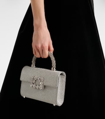 Jewel Efflorescence Mini glitter tote bag | Roger Vivier