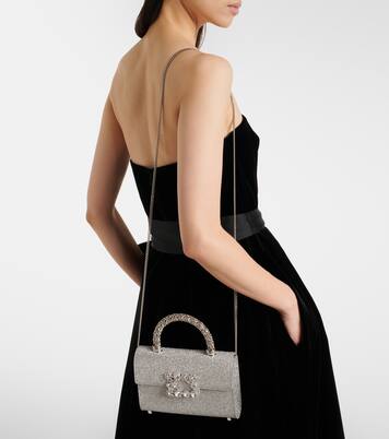 Jewel Efflorescence Mini glitter tote bag | Roger Vivier