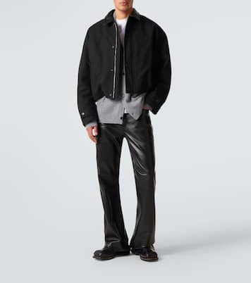 Cardigan en laine et yak à logo | Acne Studios