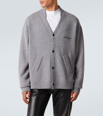 Cardigan en laine et yak à logo | Acne Studios