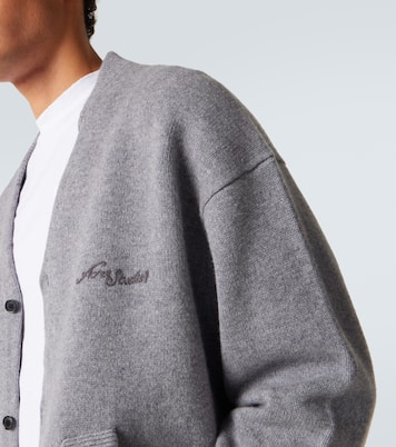 Cardigan en laine et yak à logo | Acne Studios