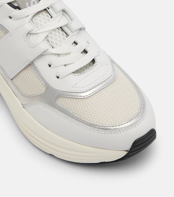 Leather-trimmed sneakers | Tod's