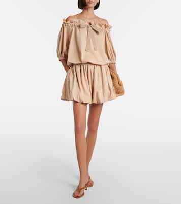 Robe en faille de coton à col lavallière | Patou