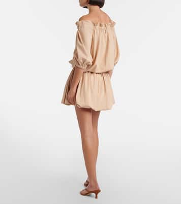 Robe en faille de coton à col lavallière | Patou