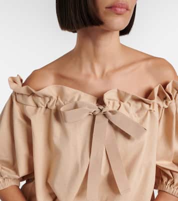 Robe en faille de coton à col lavallière | Patou