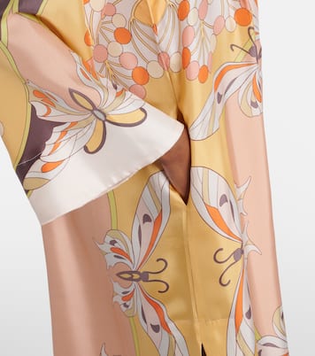 Maxikleid Twin Flame aus Seiden-Twill | La DoubleJ