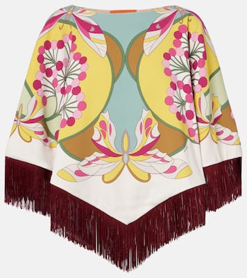 Wendbarer Poncho Florette Placée aus Satin | La DoubleJ