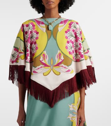 Wendbarer Poncho Florette Placée aus Satin | La DoubleJ