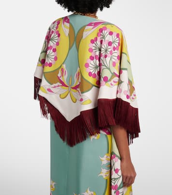 Wendbarer Poncho Florette Placée aus Satin | La DoubleJ