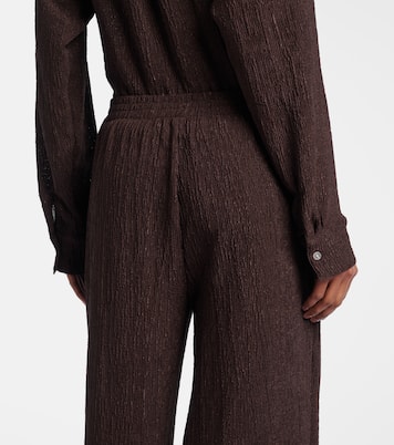 Mika seersucker wide-leg pants | Jade Swim