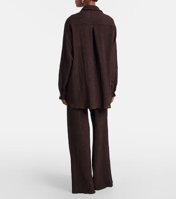 Mika seersucker wide-leg pants | Jade Swim