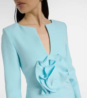 Floral-appliqué crêpe gown | Roland Mouret