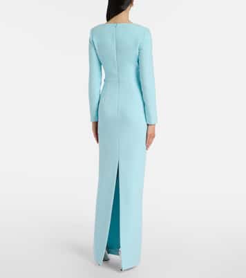 Floral-appliqué crêpe gown | Roland Mouret