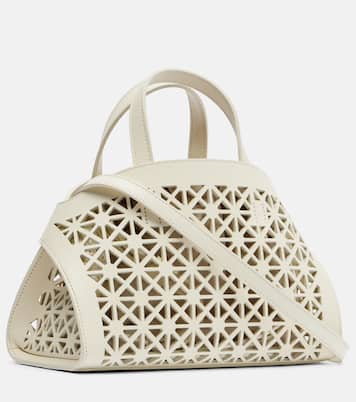 Hug Mini laser-cut leather top-handle bag | Ferragamo